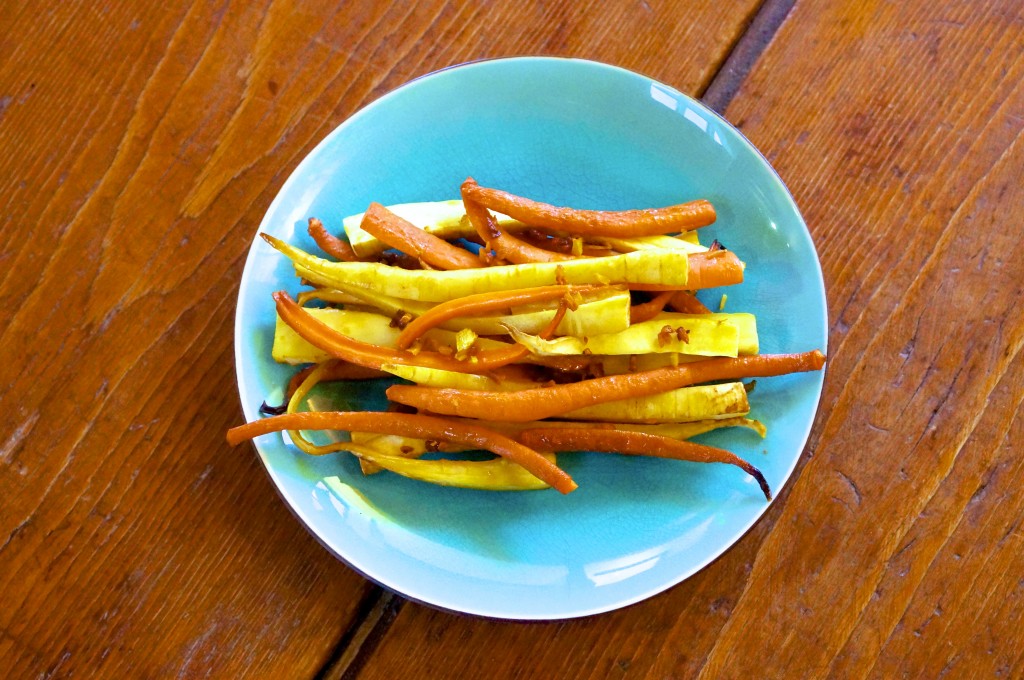 Turmeric and Ginger Glazed Carrots and Parsnips