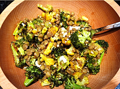Lentils with Spicy Brassicas