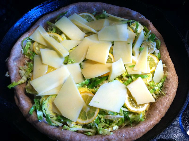Meyer Lemon and Brussels Sprout Pizza
