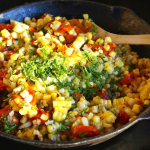 Grilled Corn and Roasted Tomato Salad