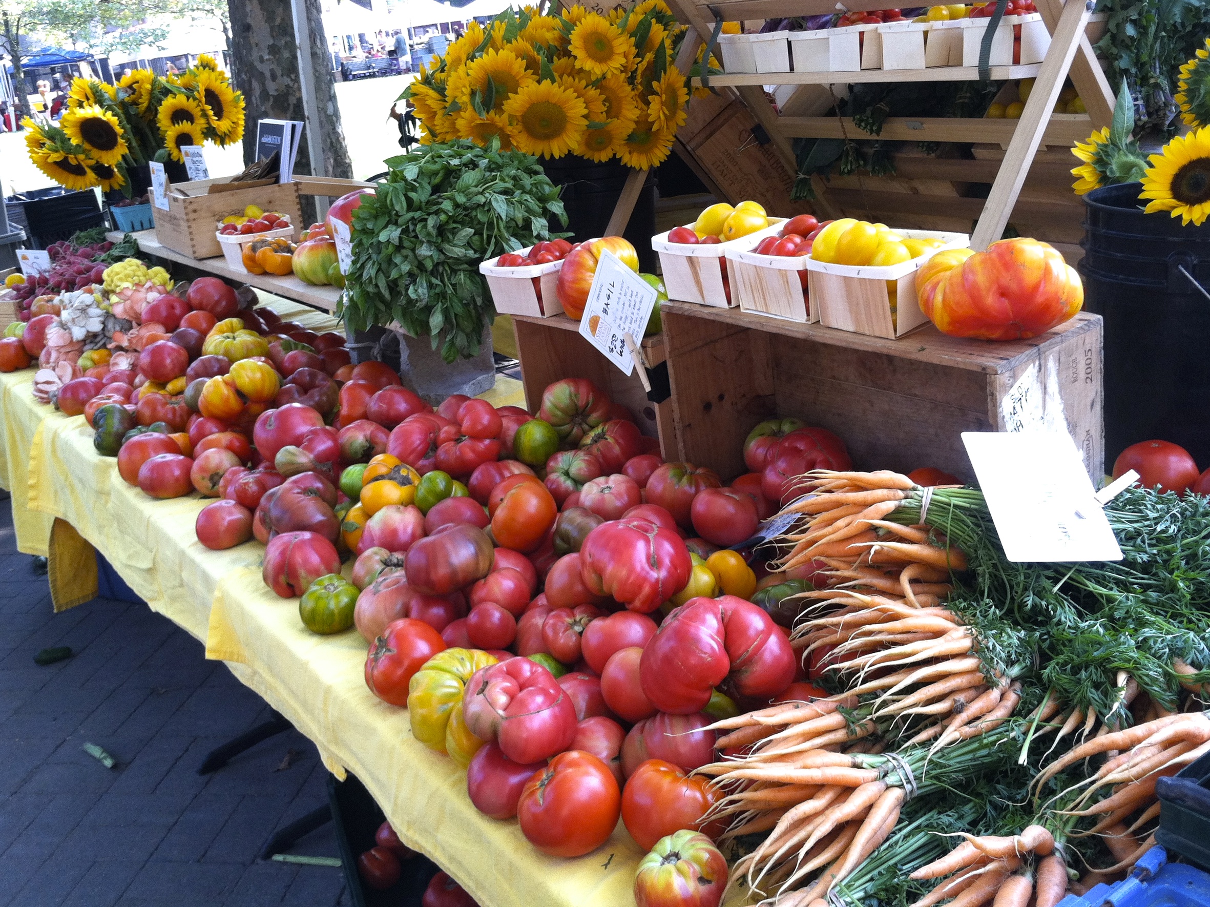 farmers market, fresh carrots, summer eating