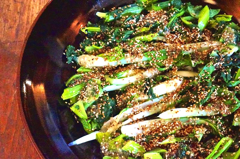 Asian Greens with Ginger Garlic Sauce