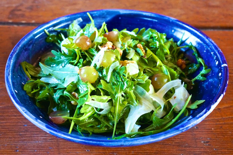 Fennel & Arugula Salad with Grapes and Toasted Walnuts